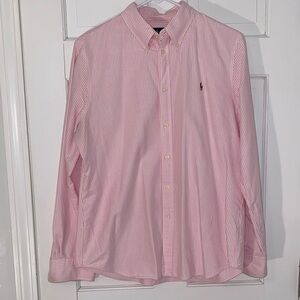 Ralph Lauren Pink Striped Button-Down Shirt